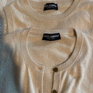 Dolce & Gabbana Beige Cardigan Set